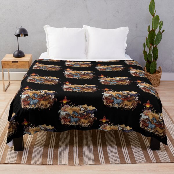Item preview, Stampede of Wild Horses with Native American Symbols designed and sold by TeeARTHY.