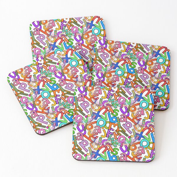 Item preview, Doodle Lowercase Alphabet Pattern designed and sold by Prawny.