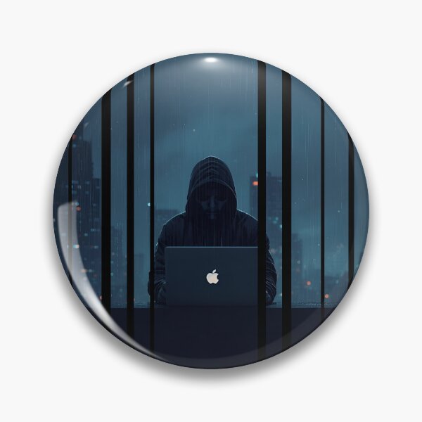 Item preview, Rebel hacker on rooftop under data rain 2 designed and sold by Neon G.