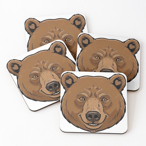 Item preview, Bear face happy designed and sold by LEANBOY.