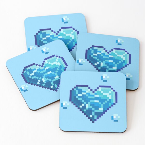 Item preview, Pixel Art Water Heart designed and sold by ThePixelatedOne.