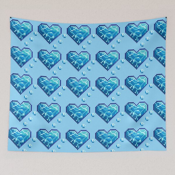 Item preview, Pixel Art Water Heart designed and sold by ThePixelatedOne.