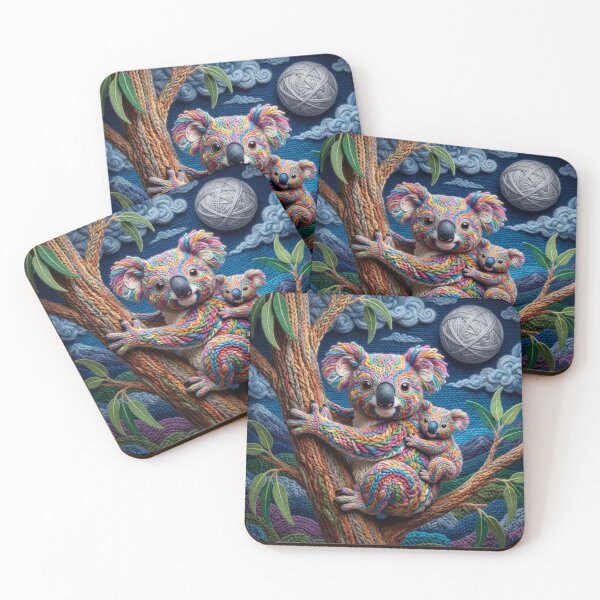 Item preview, Yarn Koala and Joey in Yarn Eucalyptus Tree designed and sold by Tridentulus.