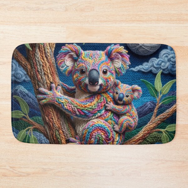 Item preview, Yarn Koala and Joey in Yarn Eucalyptus Tree designed and sold by Tridentulus.