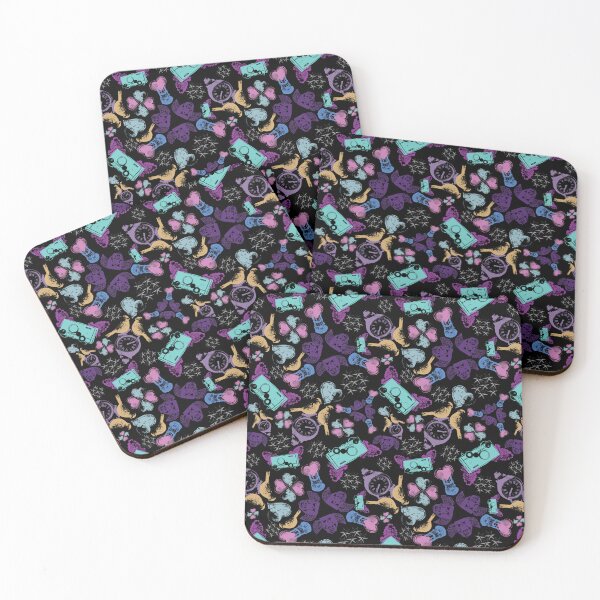 Item preview, Travel Snapshots Scatter Jewel Tones on Black designed and sold by Digitalmyth's Designs.