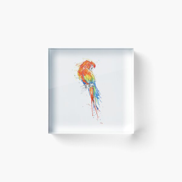 Item preview, Vibrant Watercolor Macaw — Colorful Parrot Splatter Art Illustration designed and sold by Colorful-Garden.