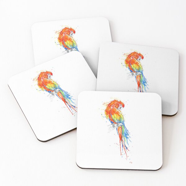 Item preview, Vibrant Watercolor Macaw — Colorful Parrot Splatter Art Illustration designed and sold by Colorful-Garden.