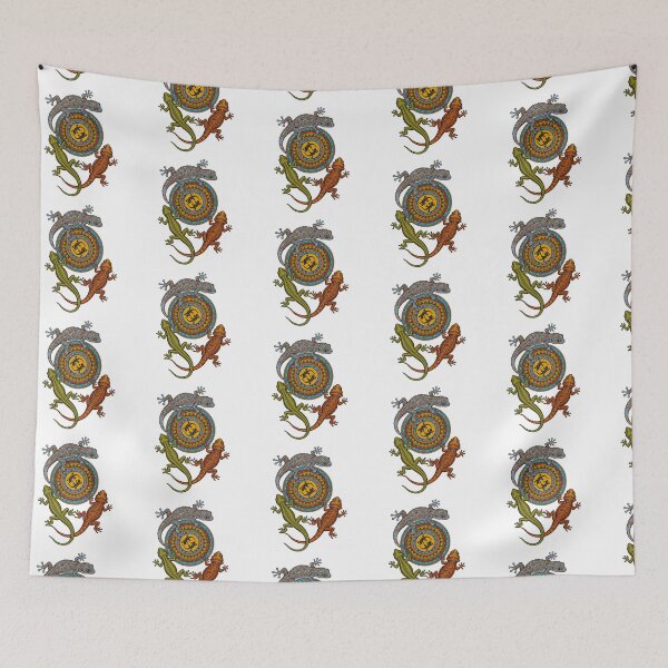 Item preview, Trio of Desert Lizards with Sunburst Pattern Art designed and sold by TeeARTHY.