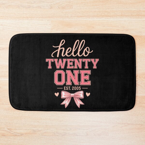 Item preview, Hello Twenty One Coquette Bow 21st Birthday Pink Varsity Aesthetic Birthday Girl designed and sold by AmazingViews.