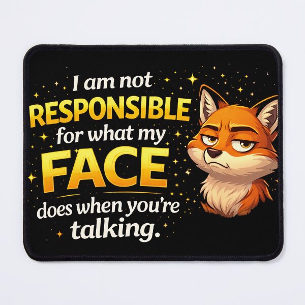 Item preview, I Am Not Responsible for What My Face Does When You’re Talking – Funny Sarcastic Fox Design designed and sold by The Bearded Embroiderer.
