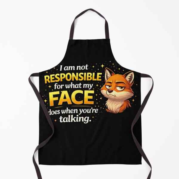 Item preview, I Am Not Responsible for What My Face Does When You’re Talking – Funny Sarcastic Fox Design designed and sold by The Bearded Embroiderer.