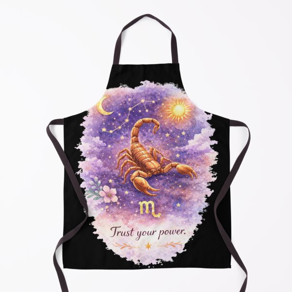 Item preview, Scorpio Zodiac Watercolor Art – Celestial Astrology Illustration, Trust Your Power Quote, Scorpio Zodiac Sign Gift designed and sold by ChemiroL.