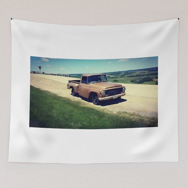 Item preview, Vintage International Harvester Truck and Roadside Scenery Vista designed and sold by dragonmotor7.
