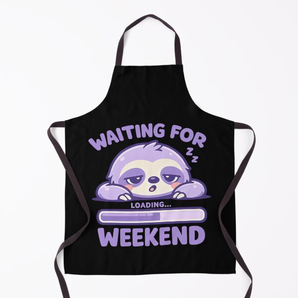 Item preview, Waiting For Weekend Sloth Funny Weekend Vibes Kawaii Art designed and sold by SplashTastic.
