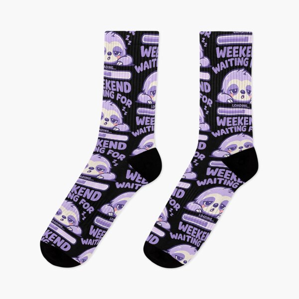 Item preview, Waiting For Weekend Sloth Funny Weekend Vibes Kawaii Art designed and sold by SplashTastic.
