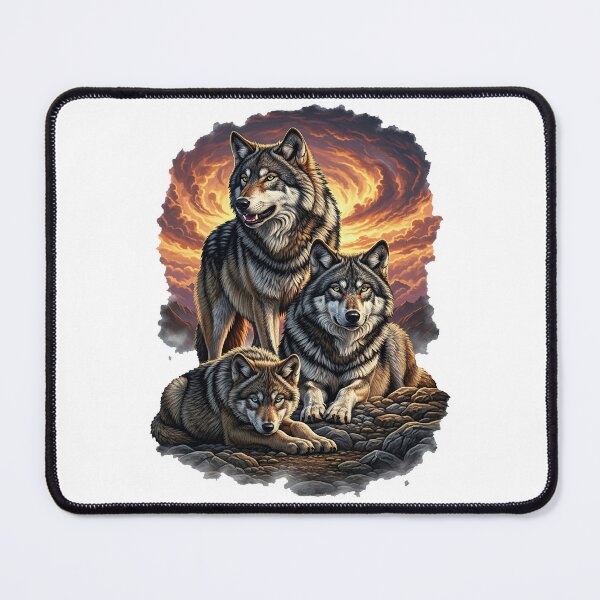 Item preview, Trio of Wolves Resting in Warm Golden Sunset Light designed and sold by TeeARTHY.