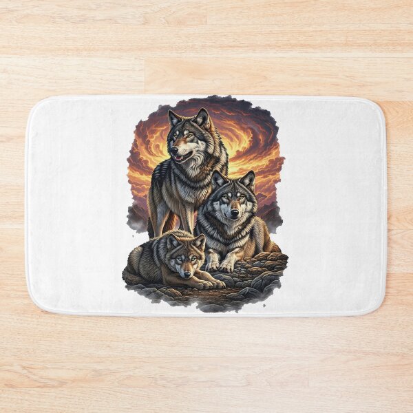 Item preview, Trio of Wolves Resting in Warm Golden Sunset Light designed and sold by TeeARTHY.