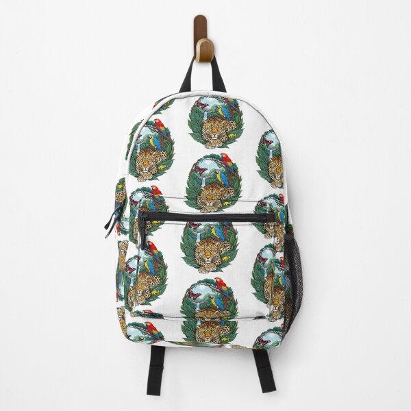 Item preview, Tropical Jaguar with Macaw Parrot and Waterfall Jungle Scene designed and sold by TeeARTHY.