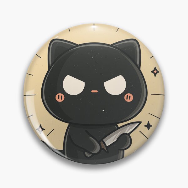 Item preview, Murderous Cat With Knife Suspicious Black Cat designed and sold by Region.