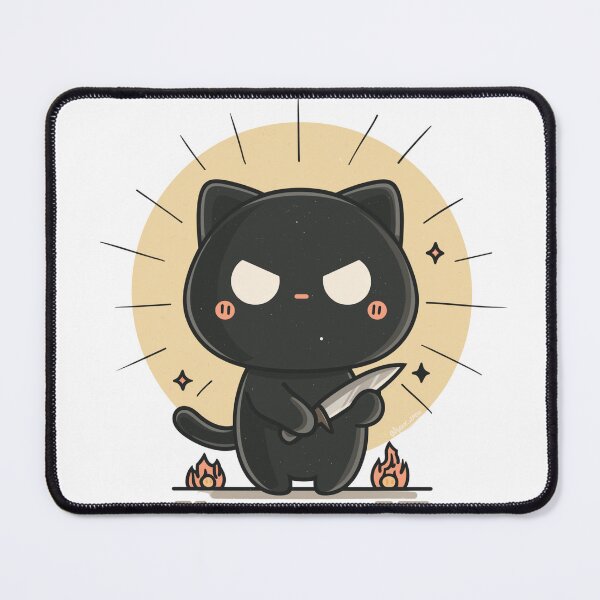 Item preview, Murderous Cat With Knife Suspicious Black Cat designed and sold by Region.