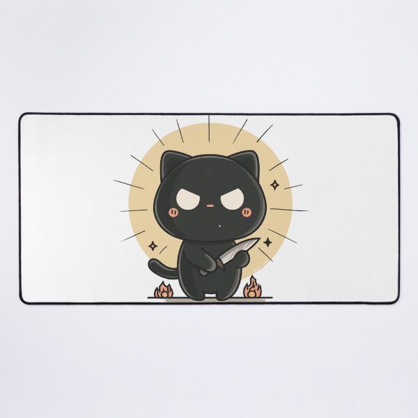 Item preview, Murderous Cat With Knife Suspicious Black Cat designed and sold by Region.