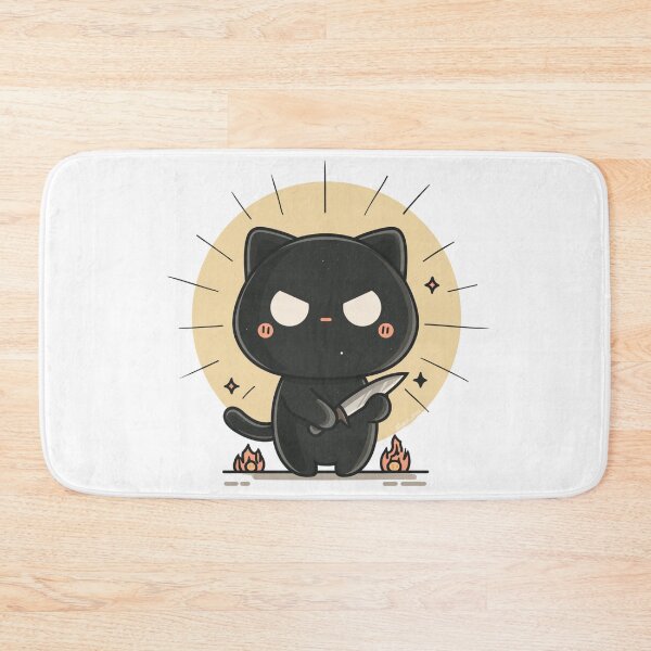 Item preview, Murderous Cat With Knife Suspicious Black Cat designed and sold by Region.