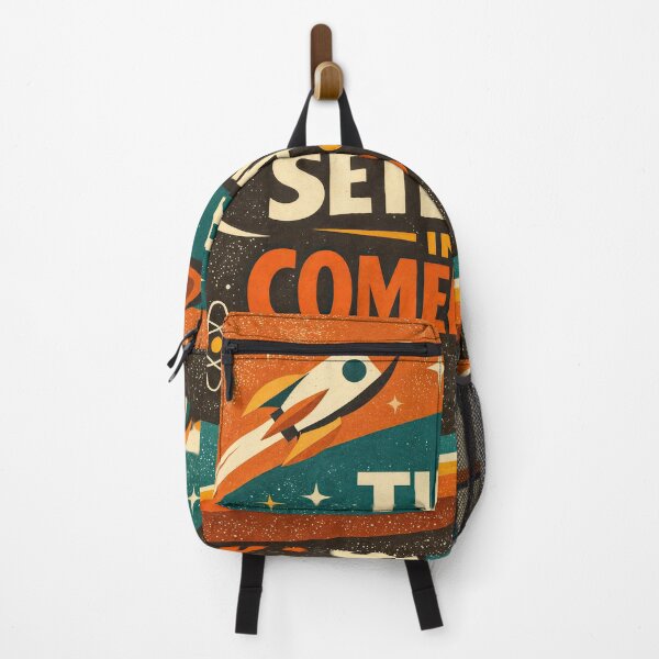 Item preview, Turn Setbacks Into Comebacks – Retro Space Motivation designed and sold by ForeverPrintsOK.