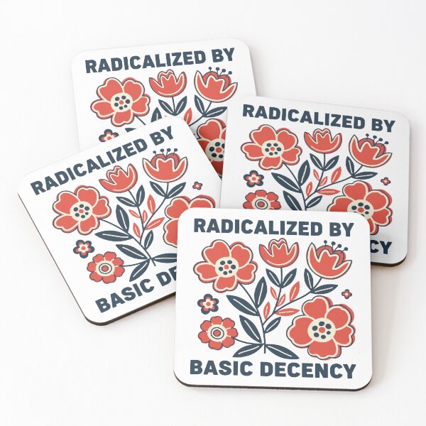 Item preview, Floral Radicalized By Basic Decency - No Kings | Anti-Trump Activist designed and sold by PixVib.