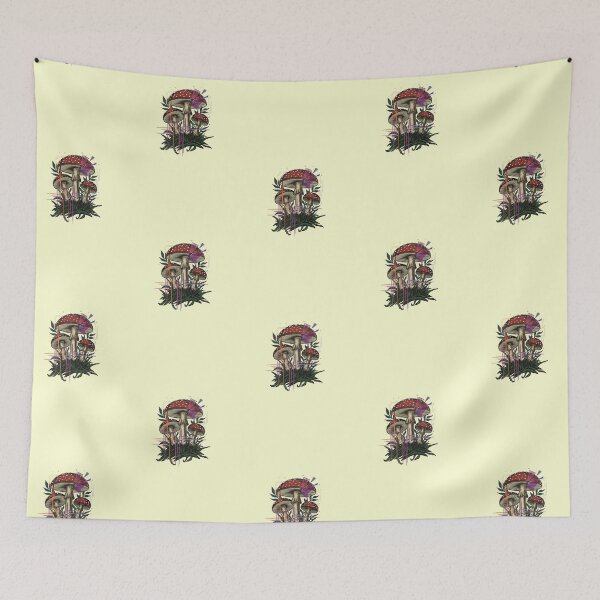 Item preview, Vintage Botanical Mushrooms with Digital Glitch Effects designed and sold by Senorona.