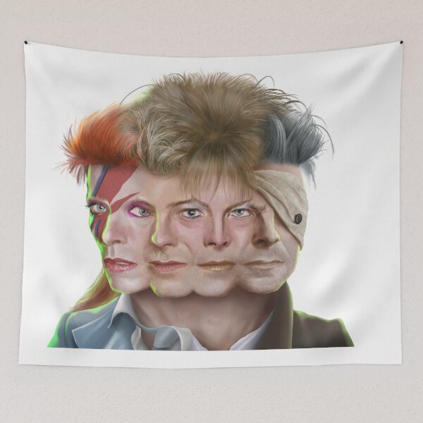 Item preview, Glam Rock Icon – Starman Inspired Portrait Illustration designed and sold by ruizma.