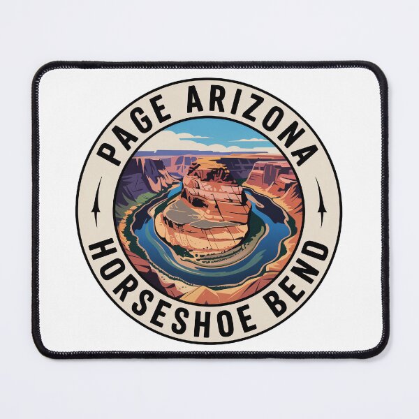 Item preview, Horseshoe Bend Page Arizona Vintage Travel Badge Sticker - Colorado River Canyon Retro Desert Design designed and sold by pod24.