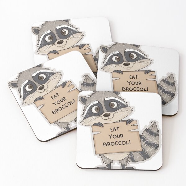 Item preview, Funny Raccoon Holding Sign – Trash Panda Meme Sticker designed and sold by RandomIntention.