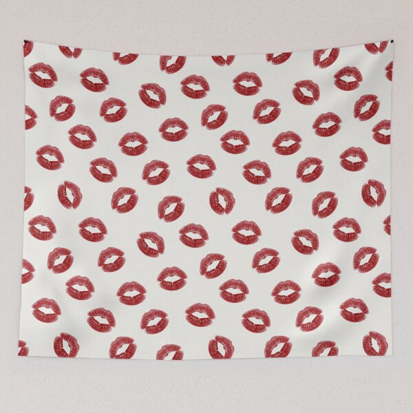 Item preview, Kissable Lips Pattern designed and sold by StickVerse by Owais.