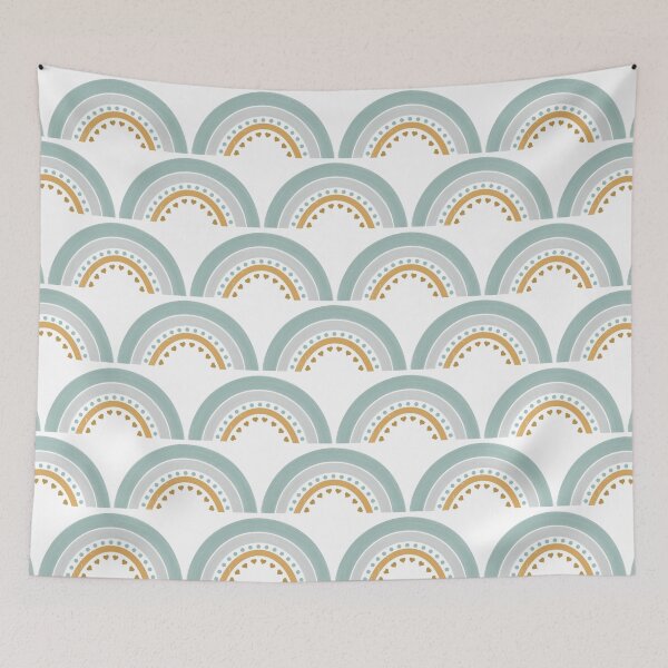 Item preview, Boho rainbow seamless repeating pattern designed and sold by SeamlessDsign.
