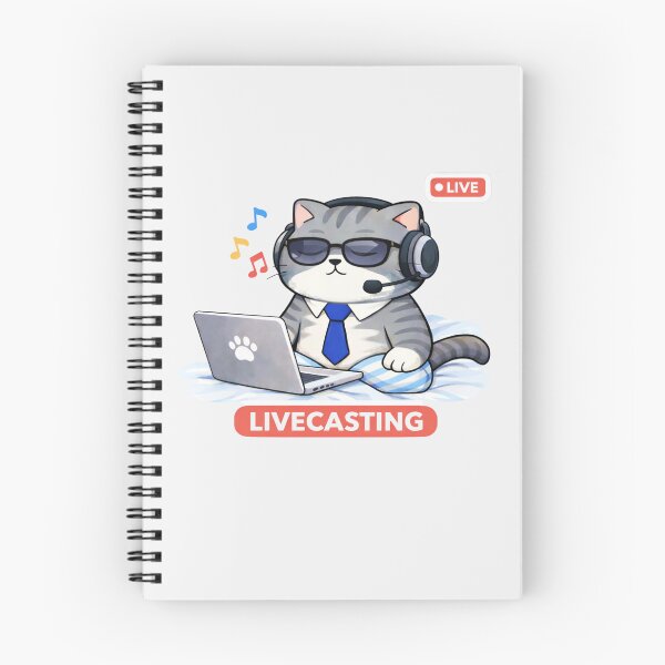 Item preview, Livecasting Funny Cat Content Creator Work From Home Humor designed and sold by Mindworx21.