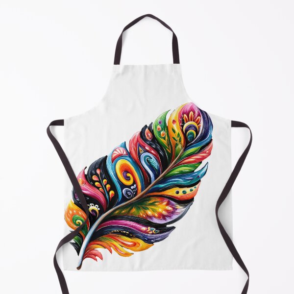 Item preview, Psychedelic Rainbow Feather Art - Vibrant Neon Surreal Print designed and sold by DesignArtist.ia.