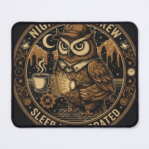 Item preview, Nightshift Crew Owl - Sleep Is Overrated Funny Quote  designed and sold by vincentfz1.