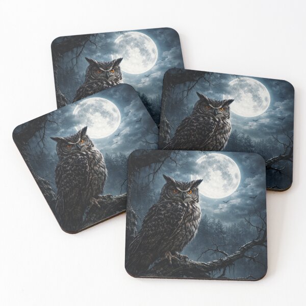 Item preview, Mystical Owl – Moonlit Forest Night Design designed and sold by Dogandesighn.