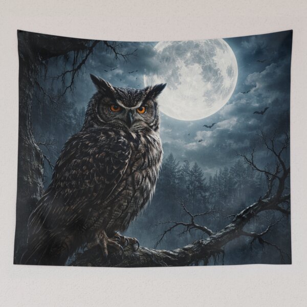 Item preview, Mystical Owl – Moonlit Forest Night Design designed and sold by Dogandesighn.