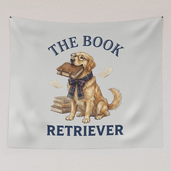 Item preview, The Book Retriever - Smart Dog Art designed and sold by DigitalGlade.