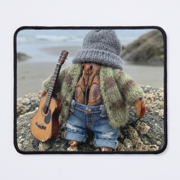 Item preview, Hermit Crab Disguised as Seattle Grunge Musician designed and sold by Tridentulus.