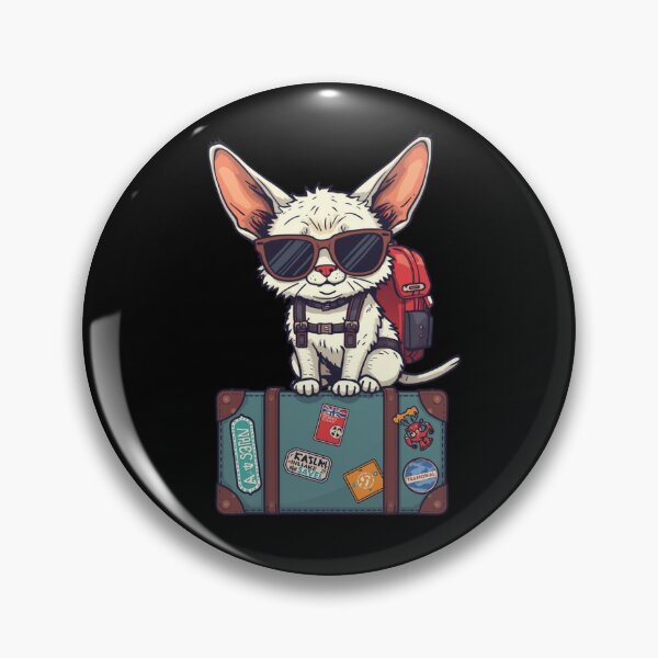 Item preview, Funny Devon Rex Travel Cat T-Shirt – Cute Adventure Cat with Backpack designed and sold by Lamagift.