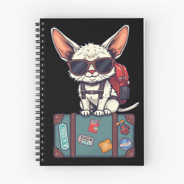 Item preview, Funny Devon Rex Travel Cat T-Shirt – Cute Adventure Cat with Backpack designed and sold by Lamagift.