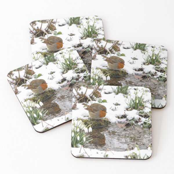 Item preview, Robin Staring at Reflection in a Spring Puddle designed and sold by Maria Dryfhout.