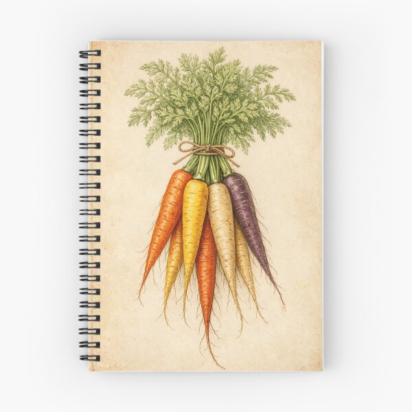 Item preview, Vintage Carrot Botanical Print - Colorful Heirloom Carrots Illustration designed and sold by Darlin8888.