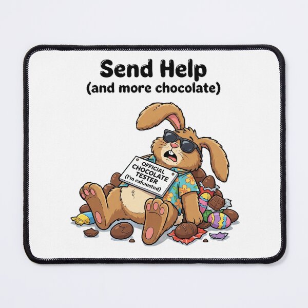 Item preview, Official Chocolate Tester - Funny Easter Bunny Food Coma designed and sold by KERK Art and Design.