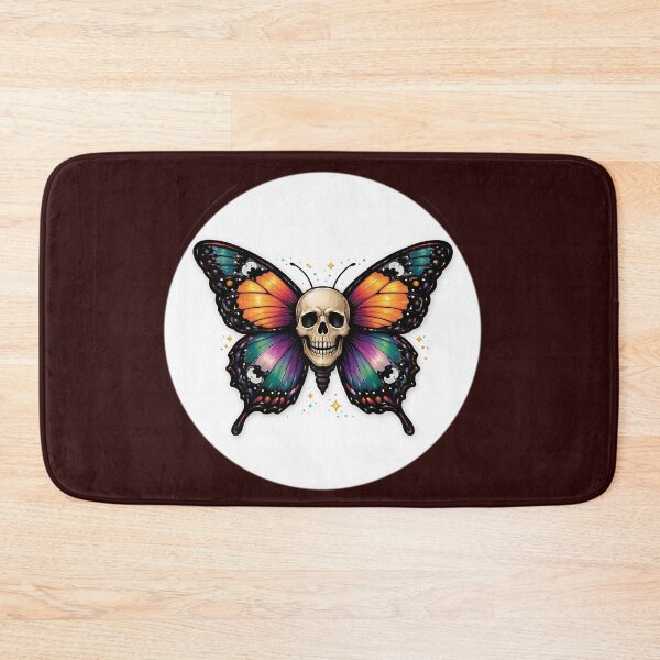 Item preview, Skull Butterfly – Gothic Death Moth Style Sticker designed and sold by PIXEL POP DESIGNS - Beyond the Norm!.