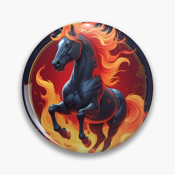 Item preview, Fiery Zodiac Horse - Embrace the Fire Energy Chinese Astrology designed and sold by nuwanari.
