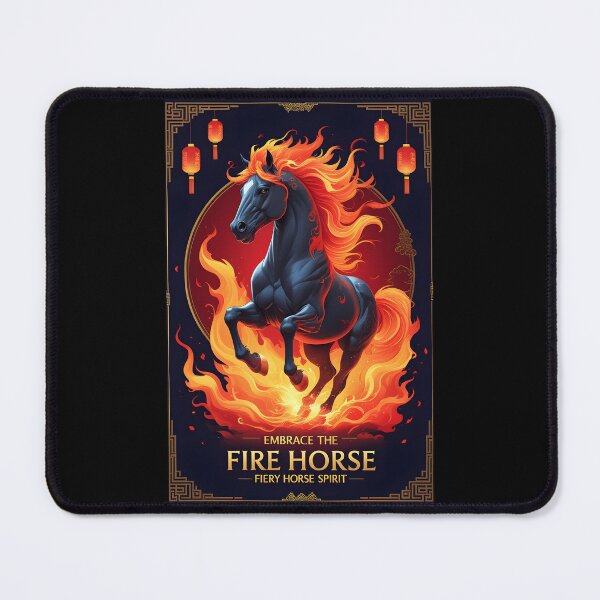 Item preview, Fiery Zodiac Horse - Embrace the Fire Energy Chinese Astrology designed and sold by nuwanari.