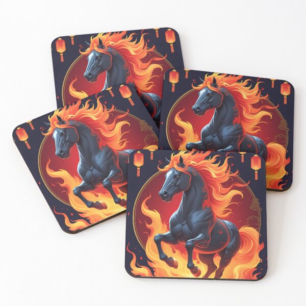 Item preview, Fiery Zodiac Horse - Embrace the Fire Energy Chinese Astrology designed and sold by nuwanari.